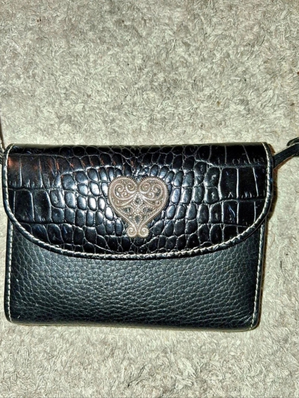 Brighton Black Crossbody Wallet